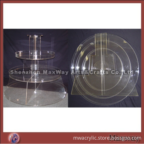 Transparent Skillful 3 Tier Acrylic Cupcake Stand